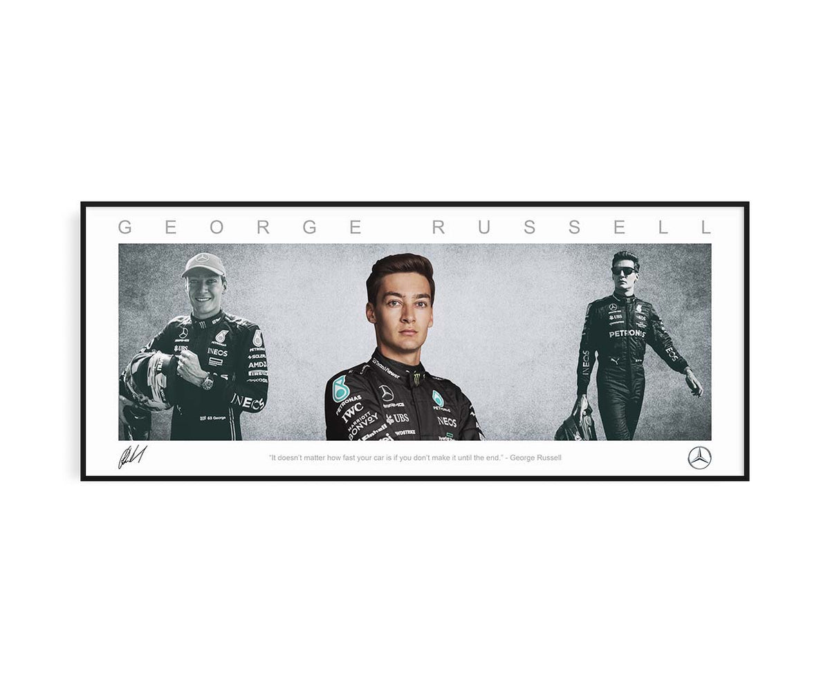 Framed George Russell Panoramic Collage Print