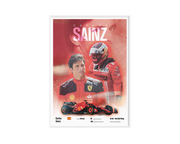 Carlos Sainz Vintage F1 Print