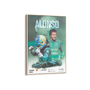 Fernando Alonso Vintage F1 Print