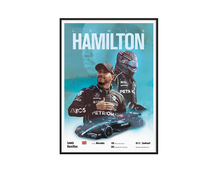 Lewis Hamilton Vintage F1 Print