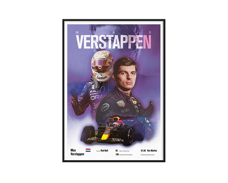 Max Verstappen Vintage F1 Print
