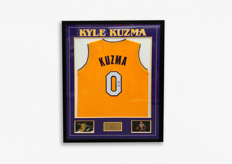 Kyle Kuzma Hand Signed Jersey - Framed