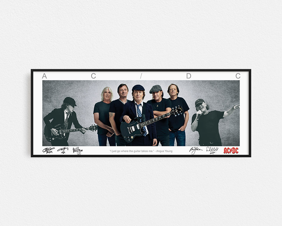 Acdc Panoramic Collage Print Framed Wings | Superstars